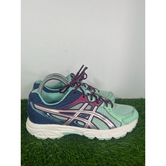 Asics Gel-Contend 2 Women's Shoes Ice Blue/Silver/Pink  size 8.5 - Picture 3 of 8